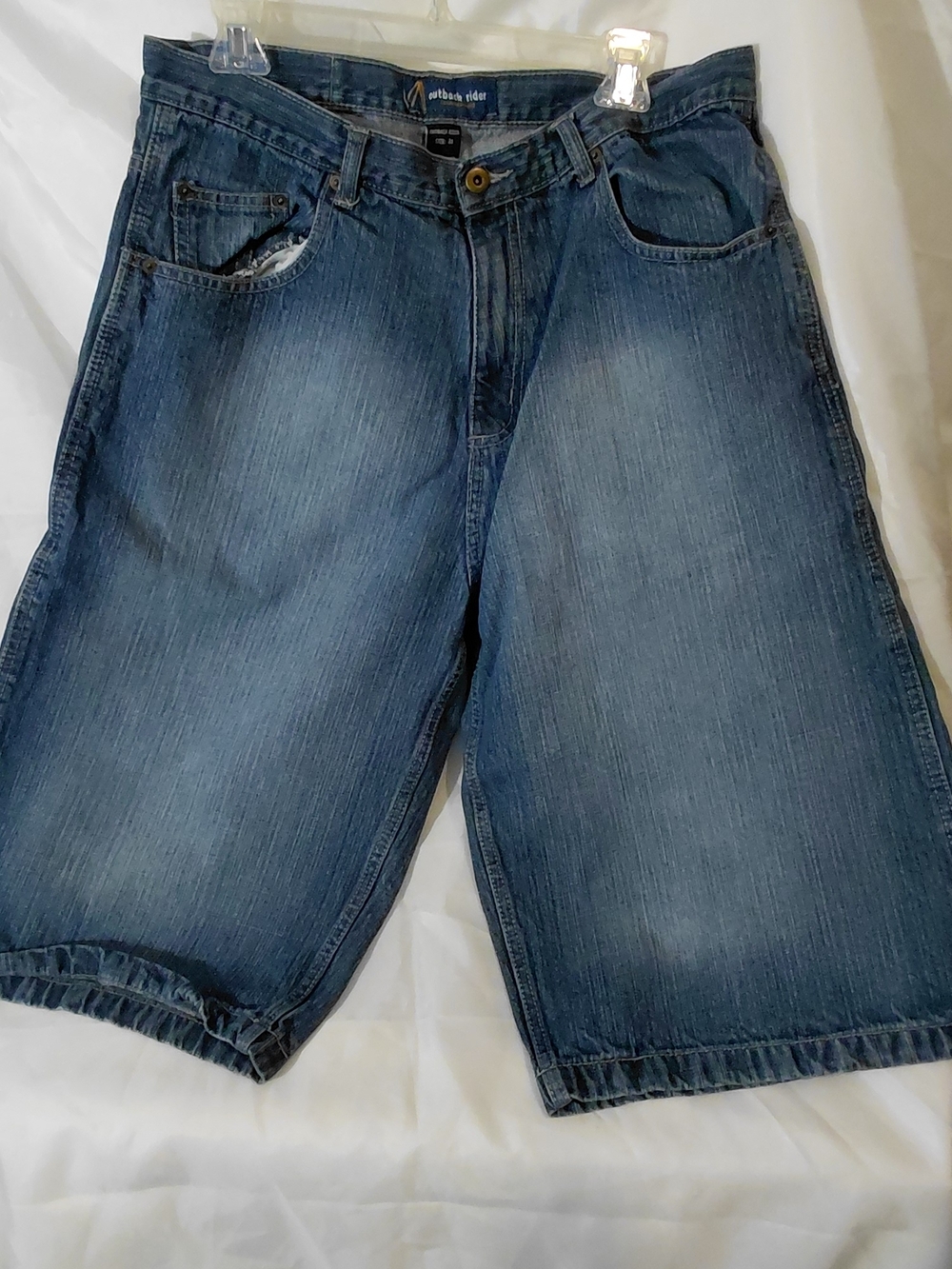 Men's Blue Denim Jean Shorts - Relaxed Fit